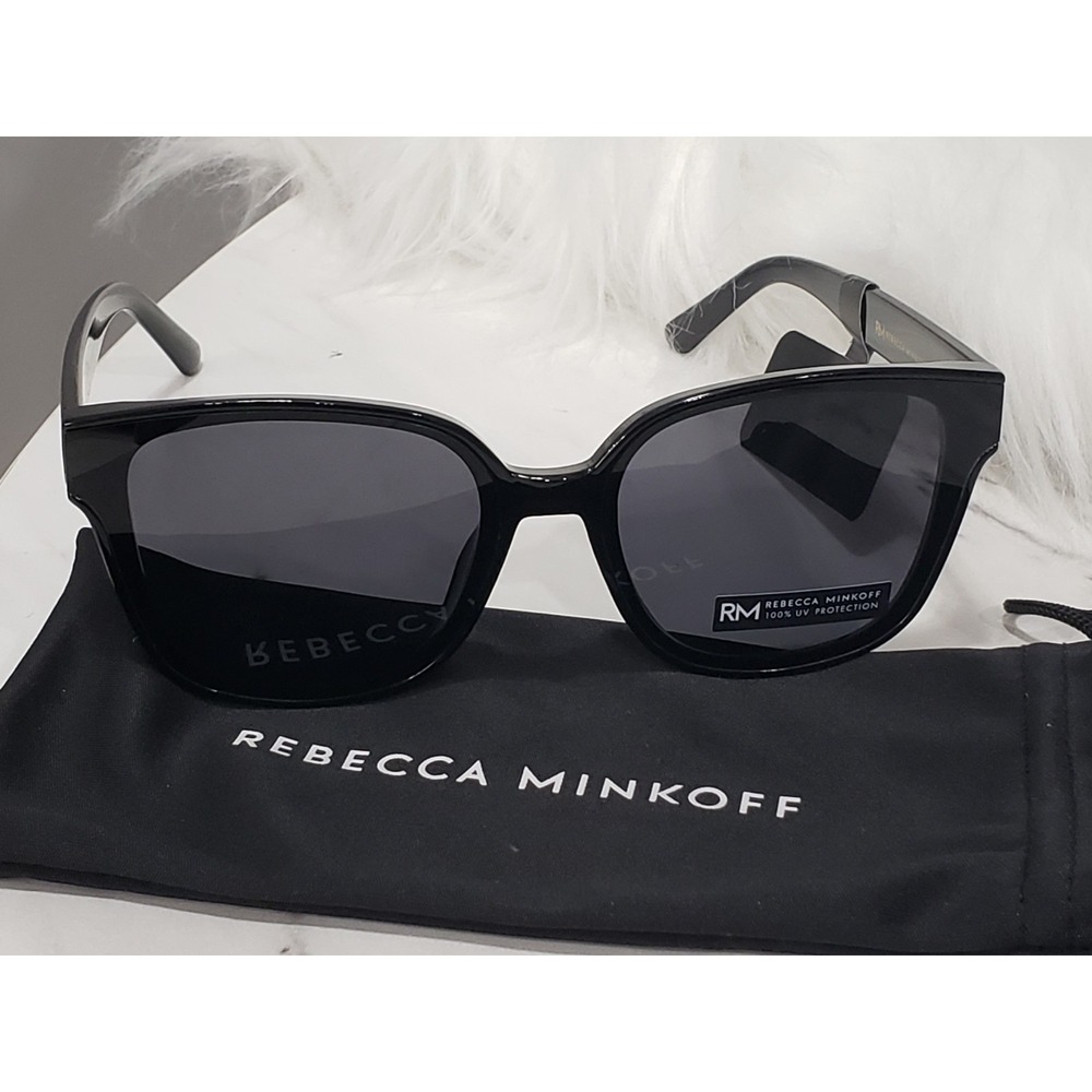 NWT Rebecca Minkoff Black square thick rim sunglasses dark cateye